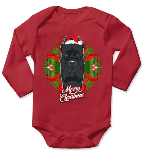 Cane Corso Lover I Merry Christmas Cane Corso Long Sleeve Baby One-Piece