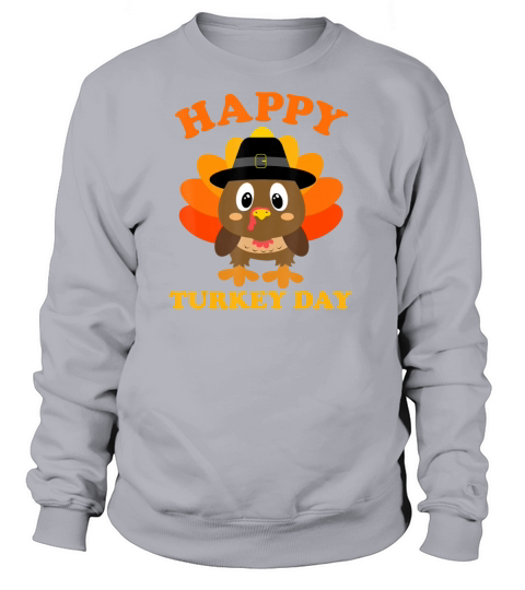 Happy Turkey Day Shirt Cute Little Pilgrim Gift Women's Sweatshirt