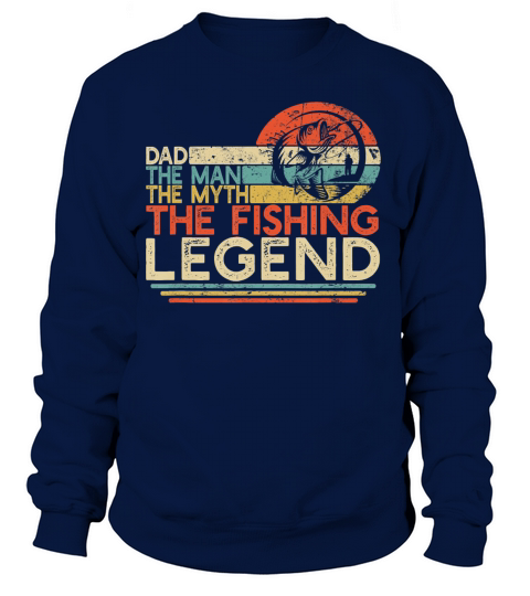 Mens Vintage Bass Fishing Dad Man The Myth The Women's Sweatshirt