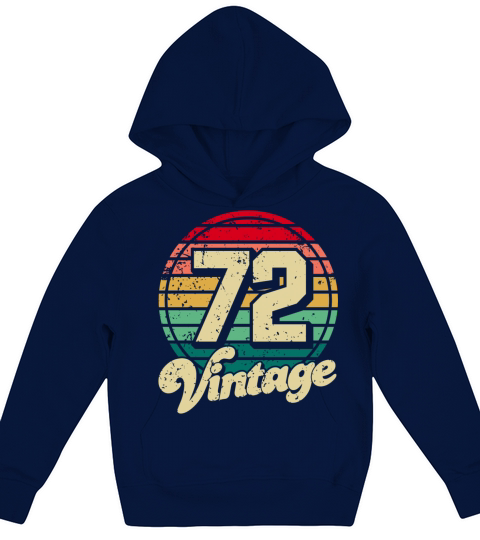 Vintage 1972 50th Birthday Fiftieth Gift Kids Hoodie