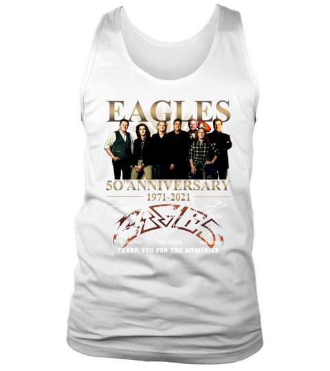 Eagles 50th Anniversary 1971 2020 Thank You For The Memories Signatures Tank Top Unisex