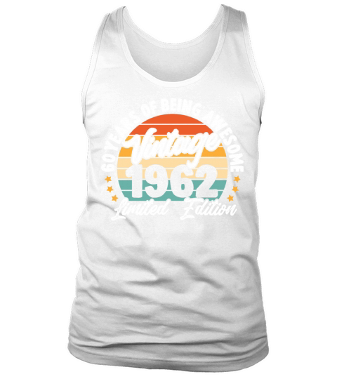 Vintage Gift Birthday 60 Years For Borns 1962 Tank Top Unisex