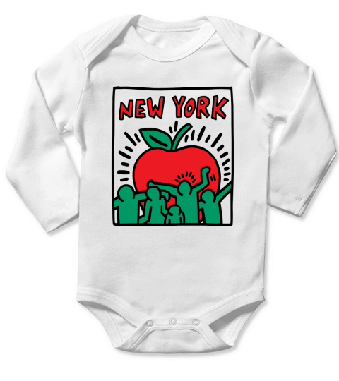 Keith Haring New York Long Sleeve Baby One-Piece
