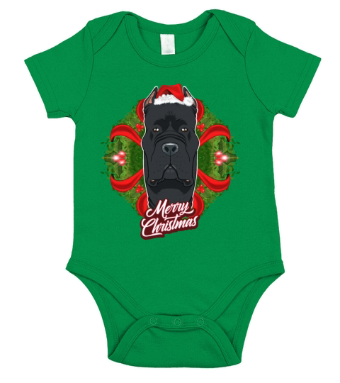 Cane Corso Lover I Merry Christmas Cane Corso Short Sleeve Baby One-Piece