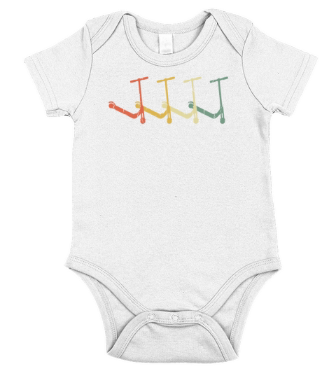 Distressed Scooter - Vintage Design Short Sleeve Baby One-Piece