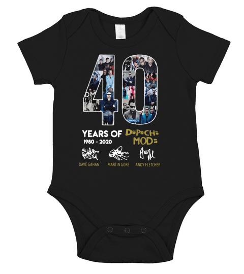 40 years of 1980-2020 Depeche Mode signatures Short Sleeve Baby One-Piece