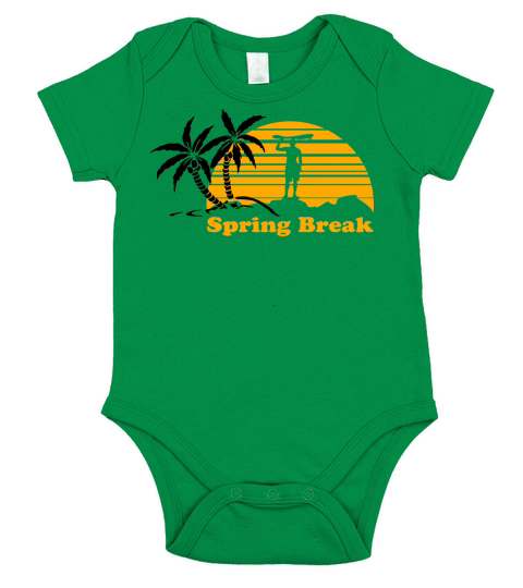 Spring Break Short Sleeve Baby One-Piece