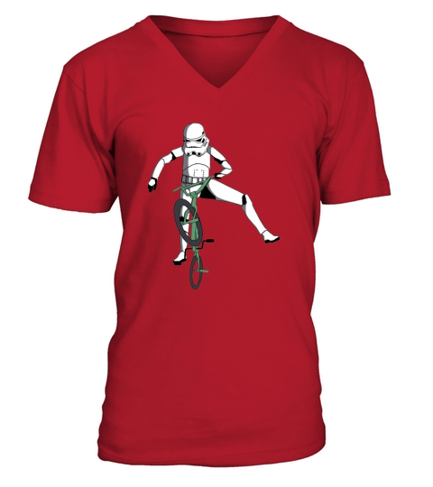 Stormtrooper On A Bike V-Neck T-shirt