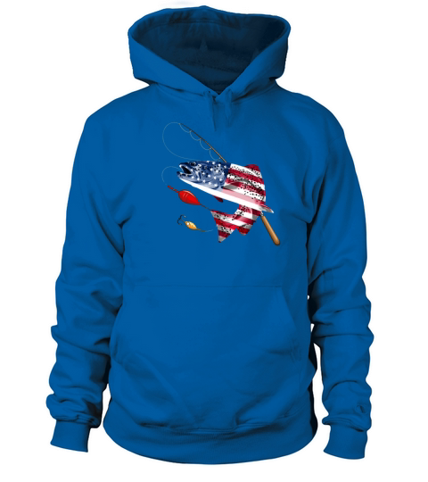 Fishing American Flag Vintage USA Bass Fisherman Women's Hoodie