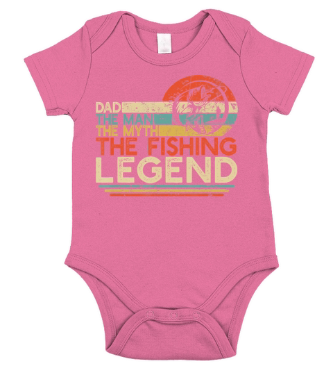 Mens Vintage Bass Fishing Dad Man The Myth The Short Sleeve Baby One-Piece