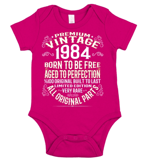 PREMIUM VINTAGE 1984 Short Sleeve Baby One-Piece