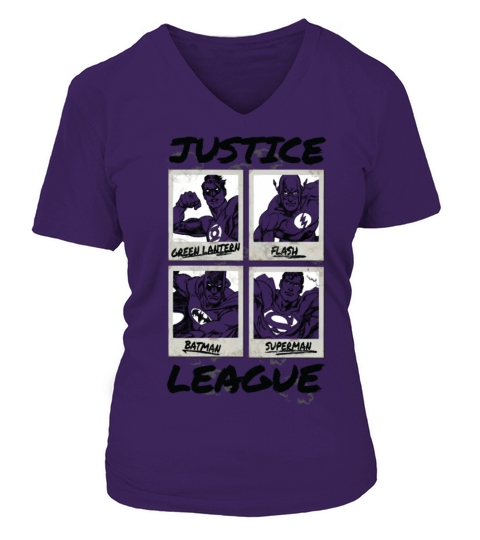 Justice League Comic Panel Draft Women's V-Neck T-shirt