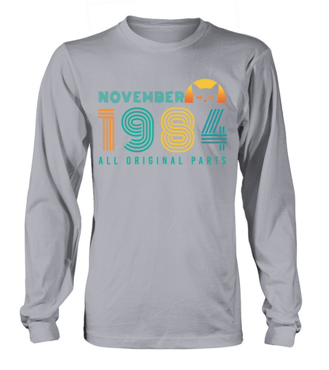 Born November 1984 Cat Vintage Women's Long Sleeve