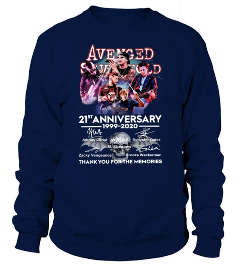 Avenged Sevenfold 21st anniversary 1999 2020 thank you for the memories signatures Sweatshirt Unisex