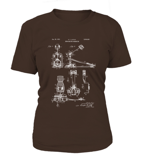 Drum Beating Mechanism Vintage Patent Blueprint Women's T-Shirt