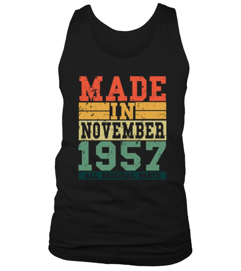 1957 Birthday November Vintage Saying Men's Tank Top