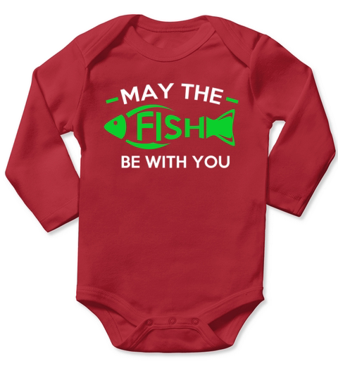 May The Fish Be With You Long Sleeve Baby One-Piece