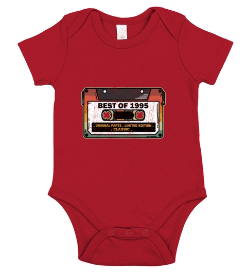 Best Of 1995 Vintage Cassette Funny Birthday Gift Short Sleeve Baby One-Piece