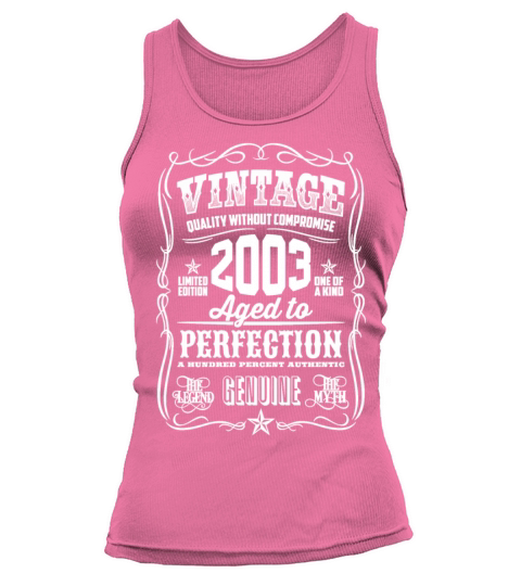 Vintage 2003 Aged to Perfection White print Women's Tank Top