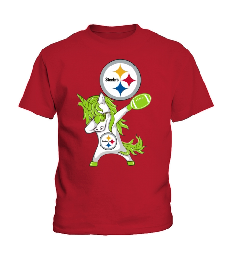 Pretty St Patrick Day Dabbing Unicorn Football pittsburgh-steeler shirt Kids T-Shirt