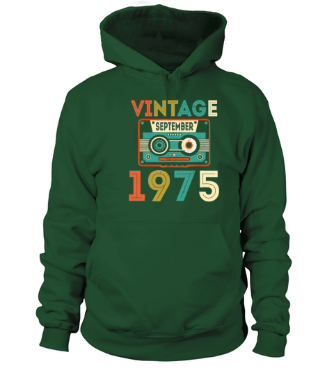 Vintage September 1975 44th Birthday Gift 44 Years Women's Hoodie
