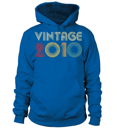 11Th Birthday Gift Idea 2010 Vintage Retro 11 Year Men's Hoodie