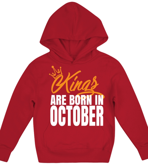 KINGS ARE BORN IN OCTOBER Kids Hoodie