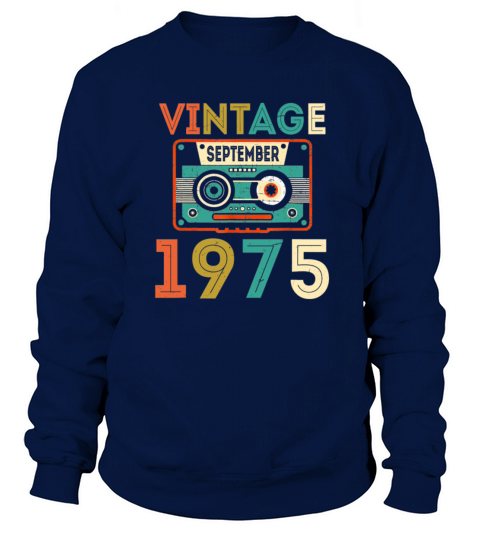 Vintage September 1975 44th Birthday Gift 44 Years Men's Sweatshirt