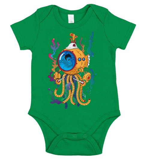 octopus garden Short Sleeve Baby One-Piece