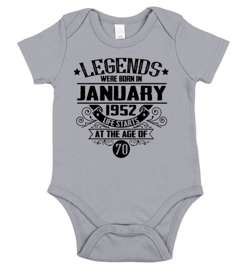 legends were born in January 1952 Short Sleeve Baby One-Piece