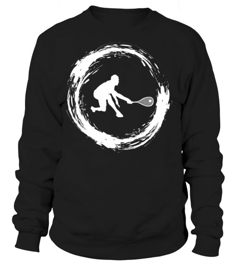 Squash Player With Squash Paddle Women's Sweatshirt