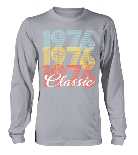 Classic Vintage 45th birthday Shirt Born In 1976 Women's Long Sleeve