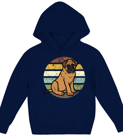 vintage bullmastiff dog lovers Kids Hoodie