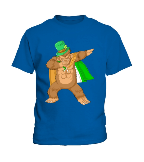 dabbing bigfoot st patricks day Kids T-Shirt