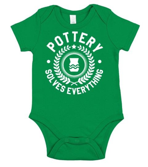 Pottery solves everything Short Sleeve Baby One-Piece
