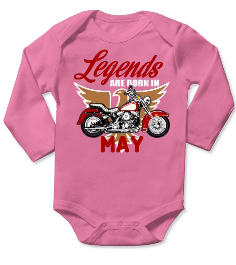 LEGENDS ARE BORN IN MAY Long Sleeve Baby One-Piece