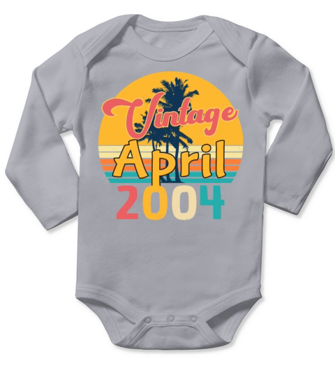 April 2004 Year Of Birth Long Sleeve Baby One-Piece