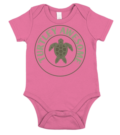 Turtley Awesome Short Sleeve Baby One-Piece