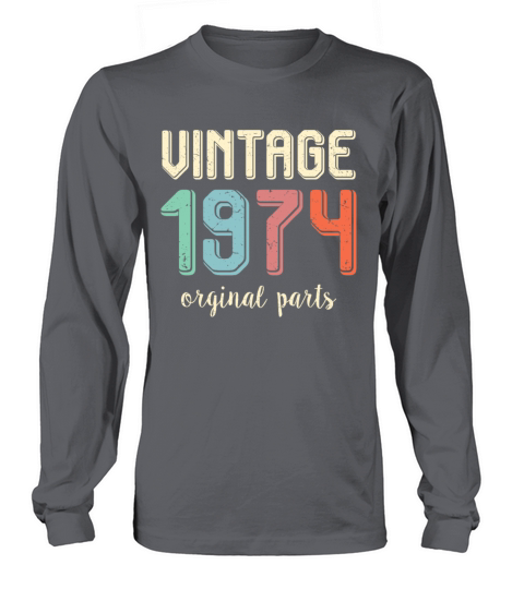 Vintage Retro 1974 45 Years Old 45th Birthday Gift Women's Long Sleeve