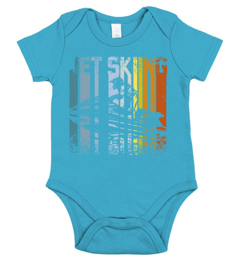 Retro Vintage Jet ski Short Sleeve Baby One-Piece