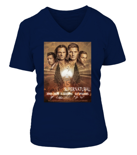 15 years of Supernatural final season poster - Ladies Flowy Tank V-neck T-Shirt Woman