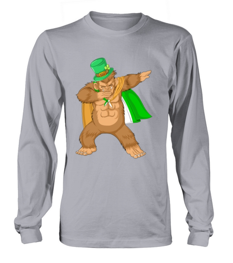 dabbing bigfoot st patricks day Women's Long Sleeve