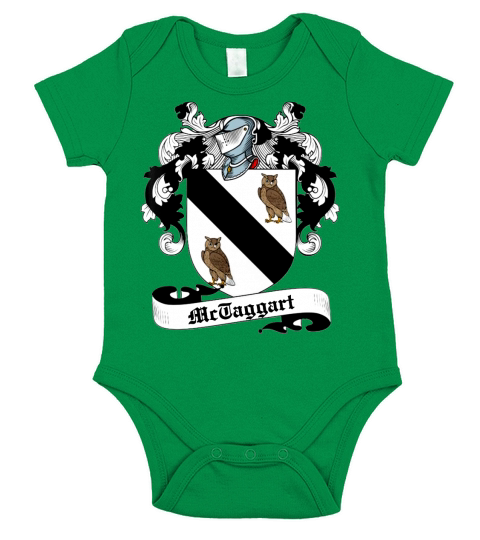 McTaggart Family Crest Scottish Family Crests Short Sleeve Baby One-Piece