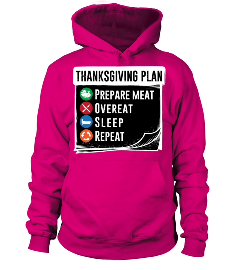 Funny Thanksgiving Saying Repeat Men's Hoodie