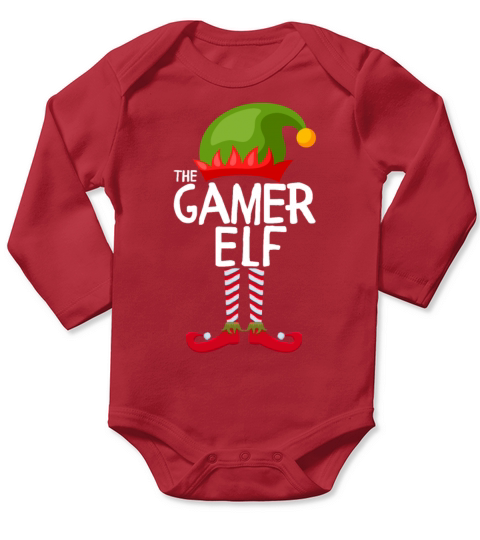 the gamer elf matching christmas family Long Sleeve Baby One-Piece