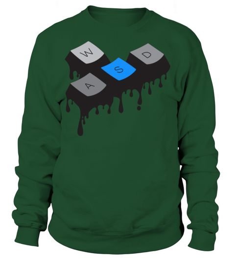 WASD Key Graphic Paint Drip Design Men's Sweatshirt