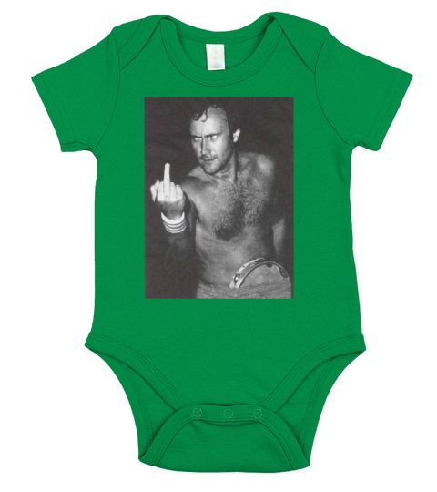 Phil Collins White Short Sleeve Baby One-Piece