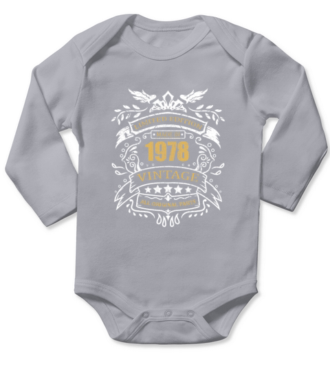 Vintage Limited Edition Made In 1978 Birthday Gift Long Sleeve Baby One-Piece