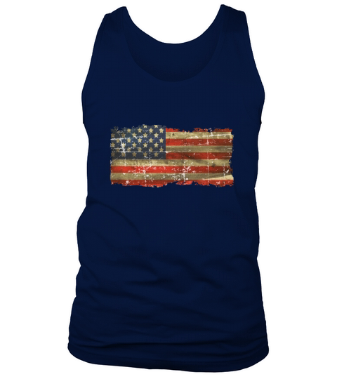 12 Vintage Distress US Flag 10 Tank Top Unisex