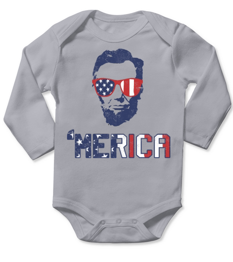 Happy 4th of July Long Sleeve Baby One-Piece
